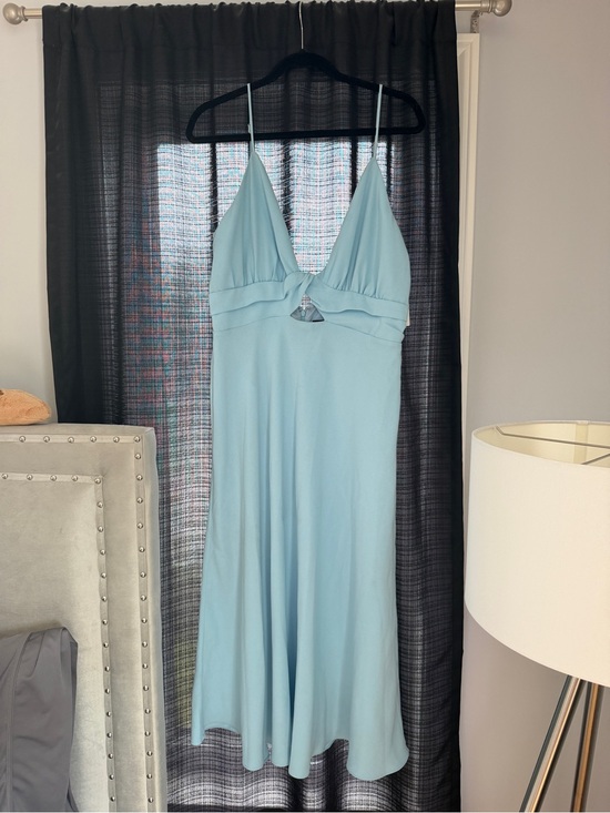 Dresses & Skirts - Light Blue Spaghetti Strap Midi Dress